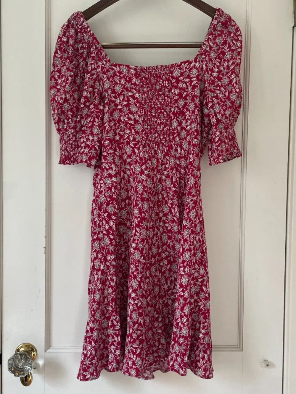 Madewell Floral Puff Sleeve Mini Dress Size 2, NWT - Picture 6 of 8